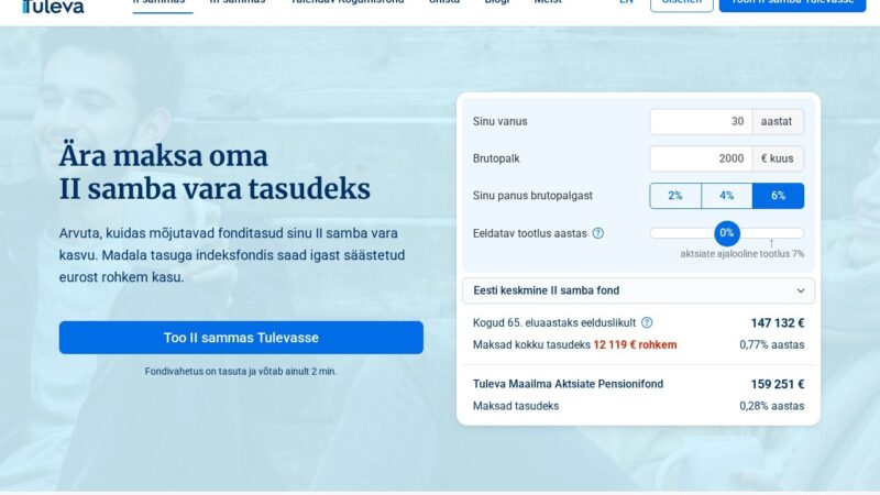 Tuleva ülevaade 2026 — madalate tasudega pensionifond